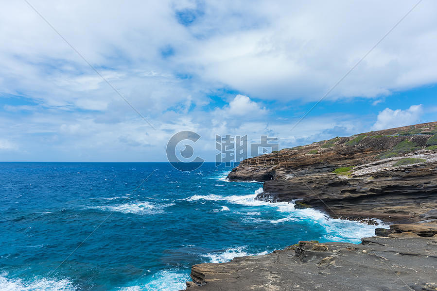 夏威夷礁石图片素材免费下载