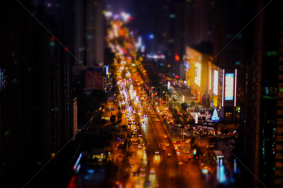 俯瞰城市夜景图片素材免费下载
