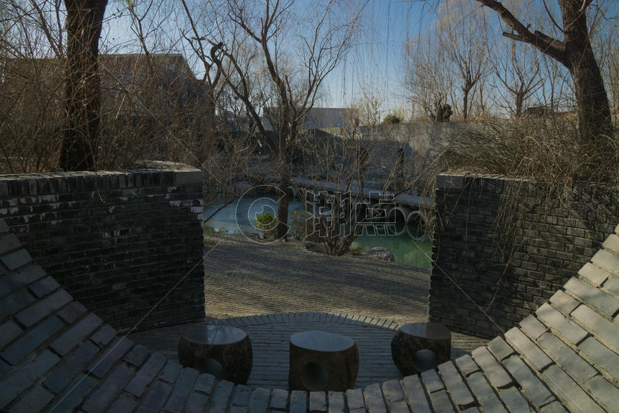 冬天北京公园的小景图片素材免费下载