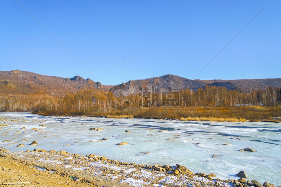 冰冻的河流图片素材免费下载