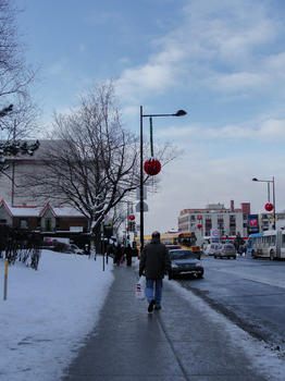 加拿大蒙特利尔雪后的大街图片素材免费下载