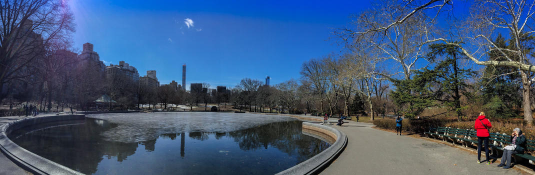 纽约中央公园冬天的景色图片素材免费下载