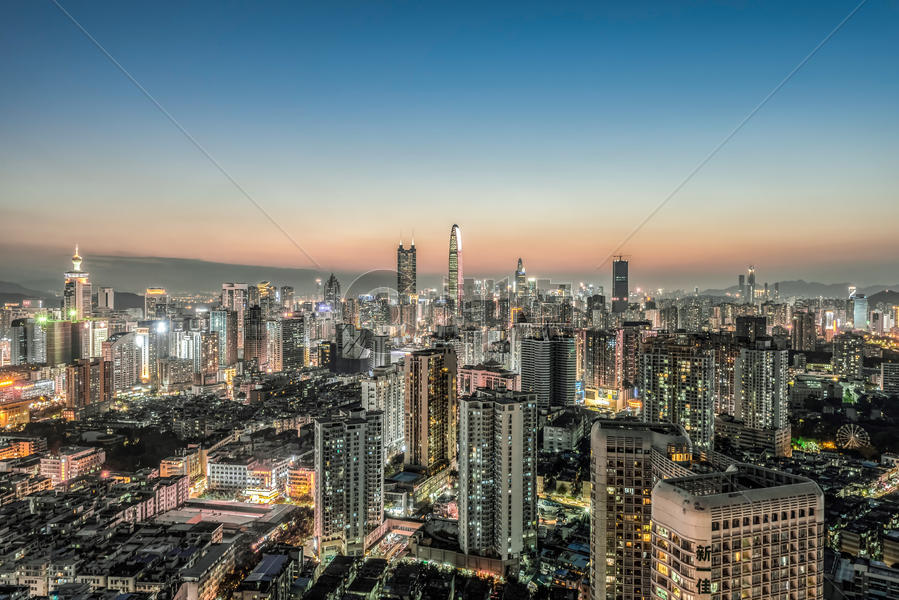 深圳城市夜景图片素材免费下载