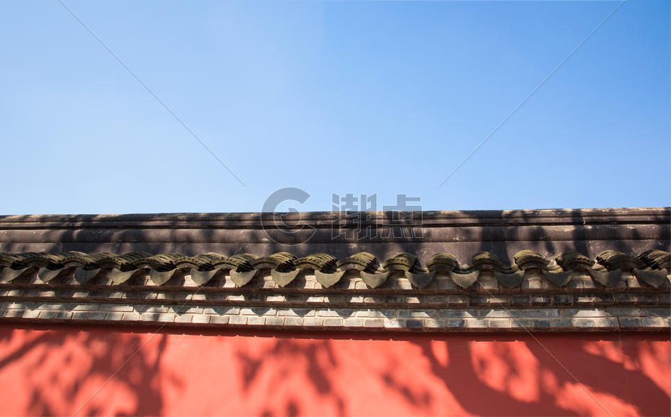 中国风石雕红墙图片素材免费下载
