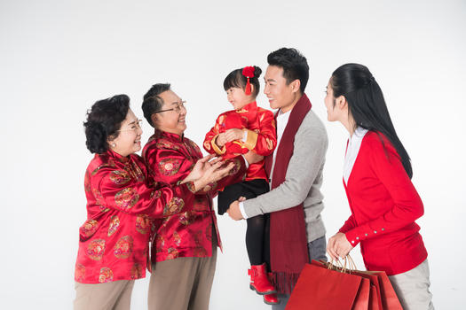 春节家人团聚拜年图片素材免费下载