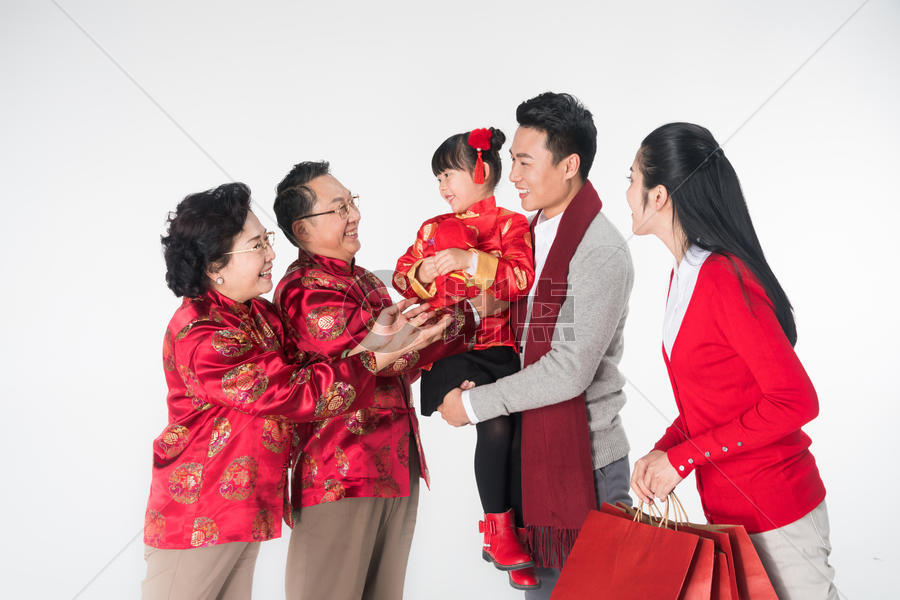 春节家人团聚拜年图片素材免费下载