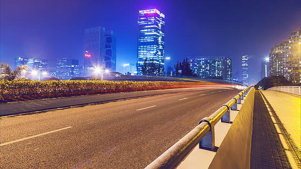 深圳百度国际大厦夜景图片素材免费下载