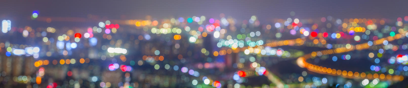 城市夜景霓虹虚化光斑图片素材免费下载