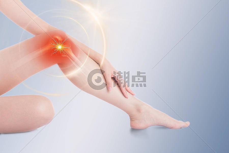 女性膝关节疼痛图片素材免费下载