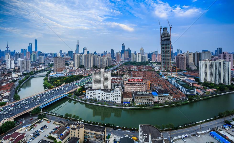 上海浦西苏河湾城市景观图片素材免费下载