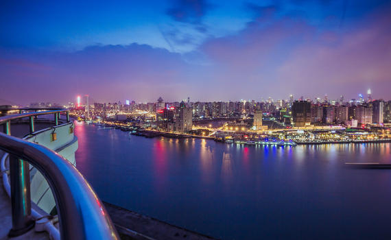 上海黄浦江城市夜景图片素材免费下载