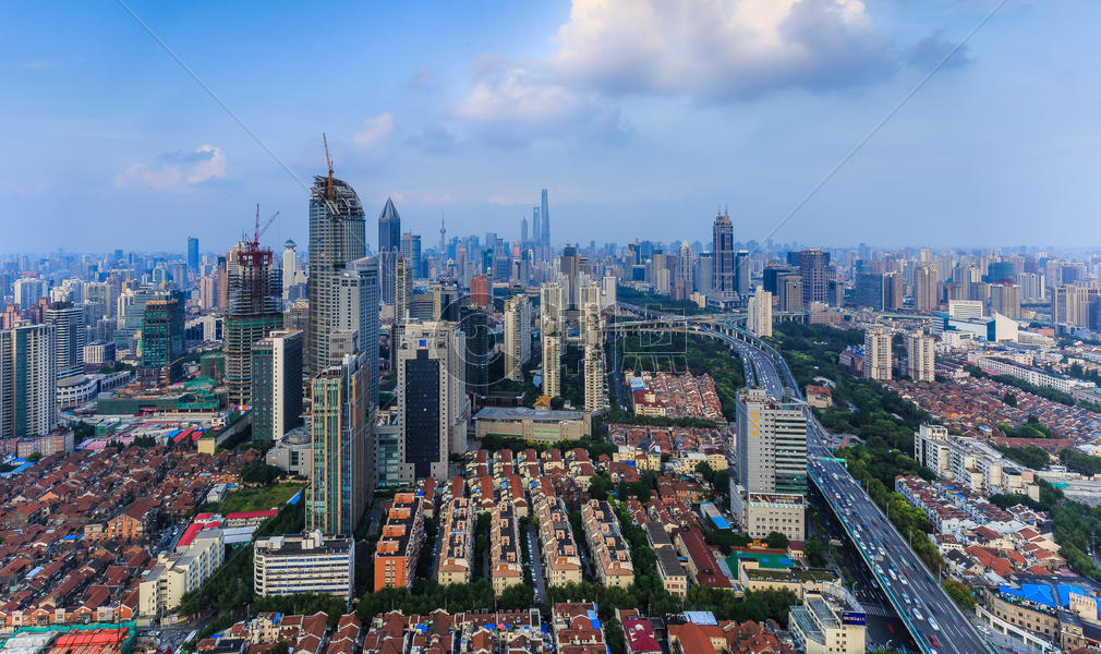 上海城市发展建设风光图片素材免费下载