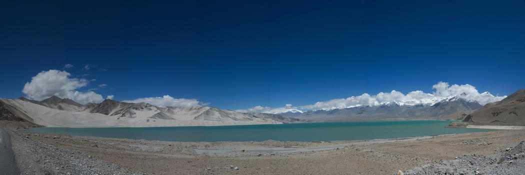 新疆白沙湖全景图片素材免费下载