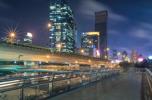 上海静安区高架天桥图片素材免费下载