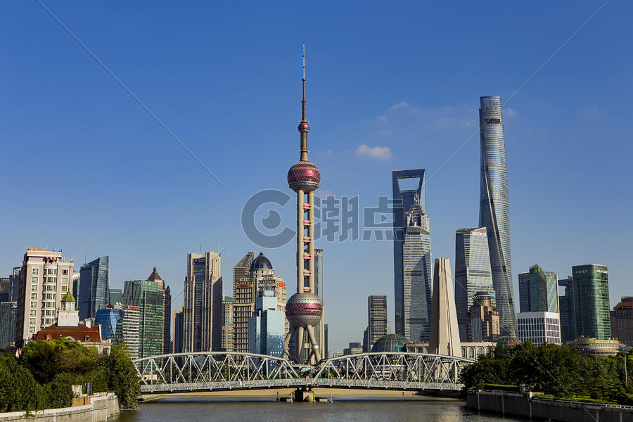 上海外白渡桥和陆家嘴图片素材免费下载