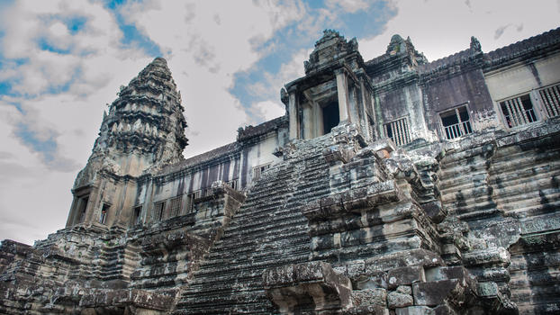 柬埔寨吴哥窟爱的天梯图片素材免费下载