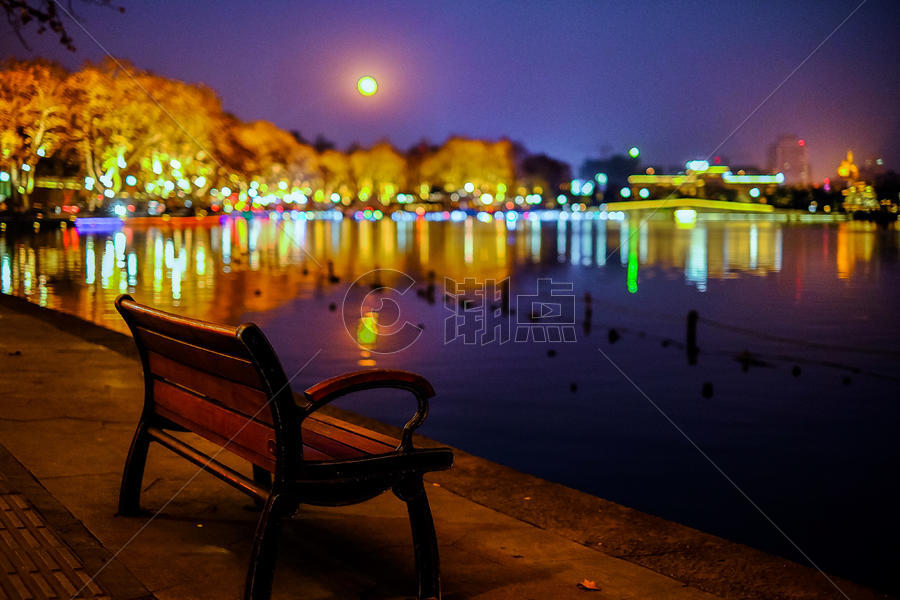 杭州西湖夜景图片素材免费下载