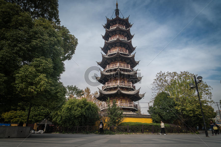 上海龙华古寺主塔图片素材免费下载