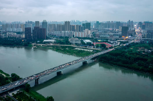 武汉汉江两岸城市风景图片素材免费下载