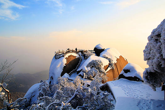 天柱山雪景图片素材免费下载