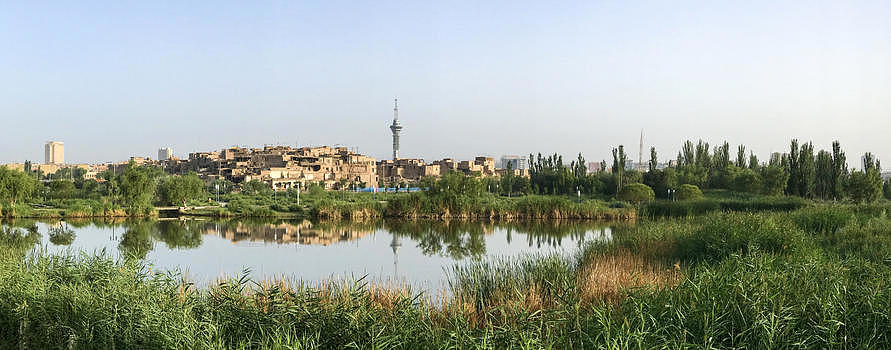 新疆喀什老城全景图图片素材免费下载
