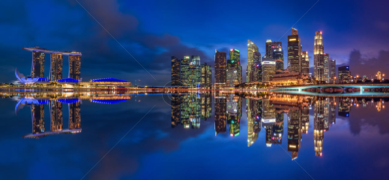 新加坡滨海湾全景高清大图摄影图9995*4624图片素材免费下载-编号755494-潮点视频