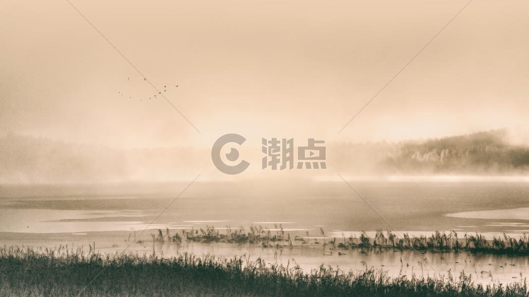 中国风水墨风格山水图片素材免费下载