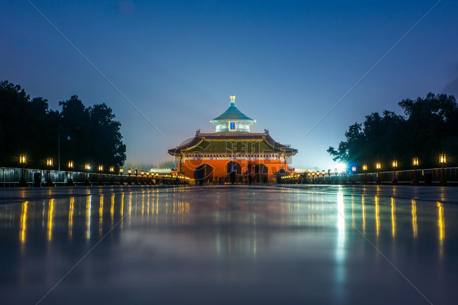 北京天坛夜景图片素材免费下载