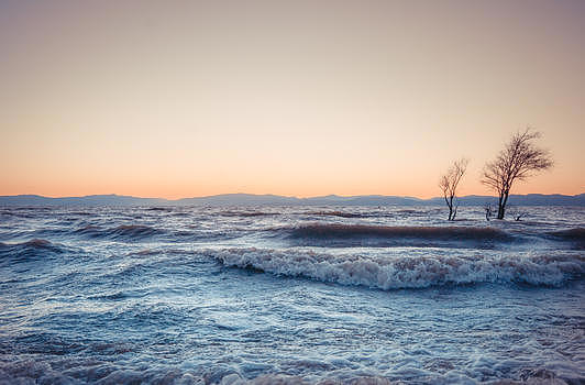 夕阳海浪图片素材免费下载