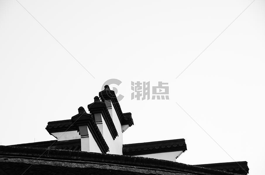 乌镇的黑白建筑图片素材免费下载