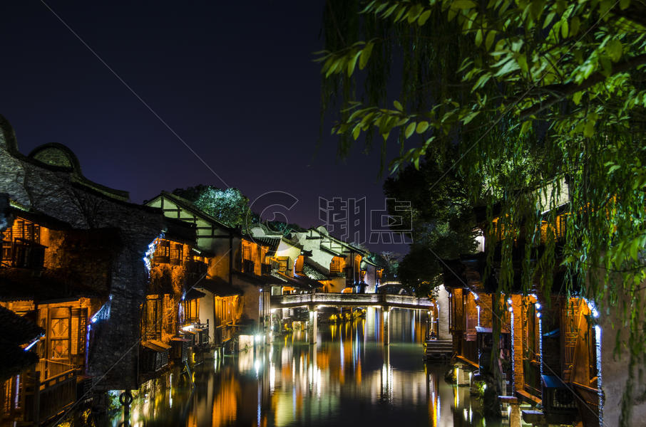 乌镇的夜景图片素材免费下载