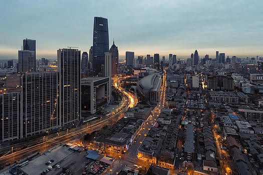 天津城市的黎明图片素材免费下载