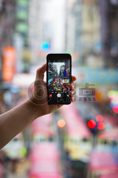 用手机拍香港庙街图片素材免费下载