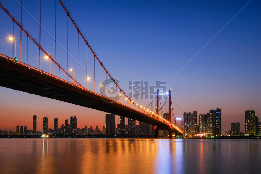 武汉长江上的桥图片素材免费下载