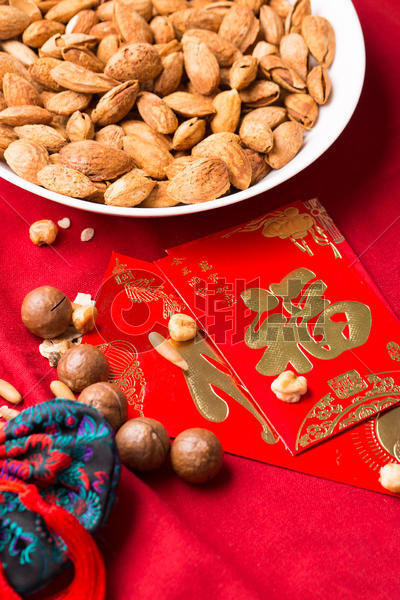 喜庆新年年货坚果干果食品图片素材免费下载