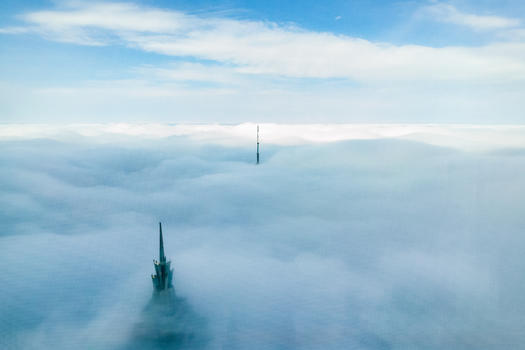上海的平流雾图片素材免费下载