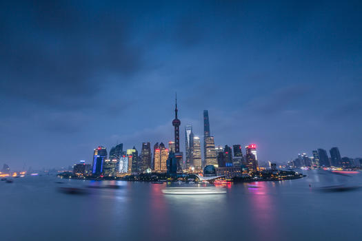 上海外滩浦东夜景图片素材免费下载