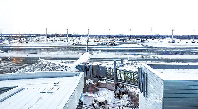 德国慕尼黑机场下雪图片素材免费下载
