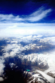 青藏高原雪山冰川航拍图片素材免费下载