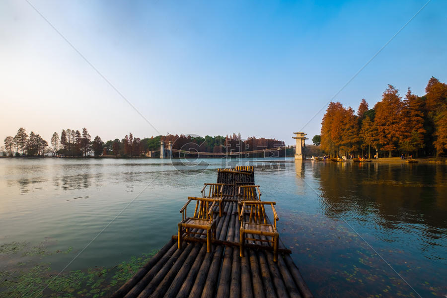 武汉东湖落雁岛景区风光图片素材免费下载