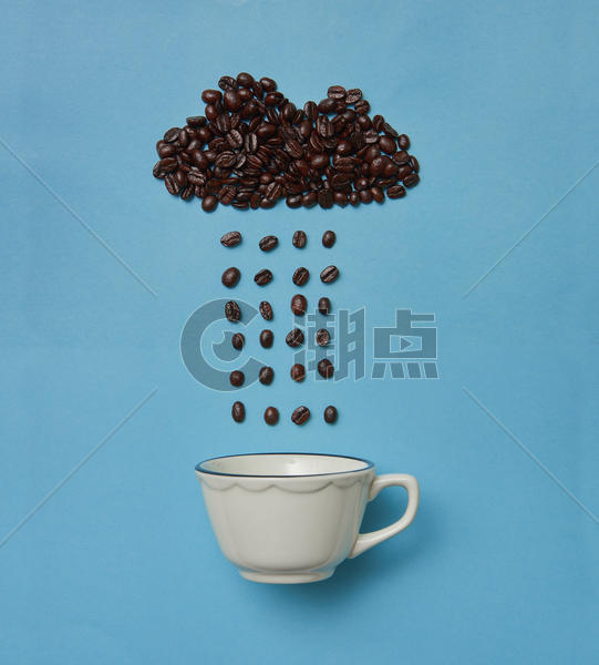咖啡创意下雨天图片素材免费下载