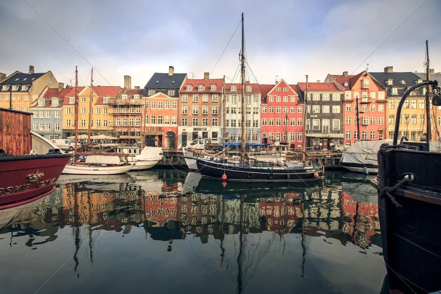 丹麦哥本哈根新港图片素材免费下载
