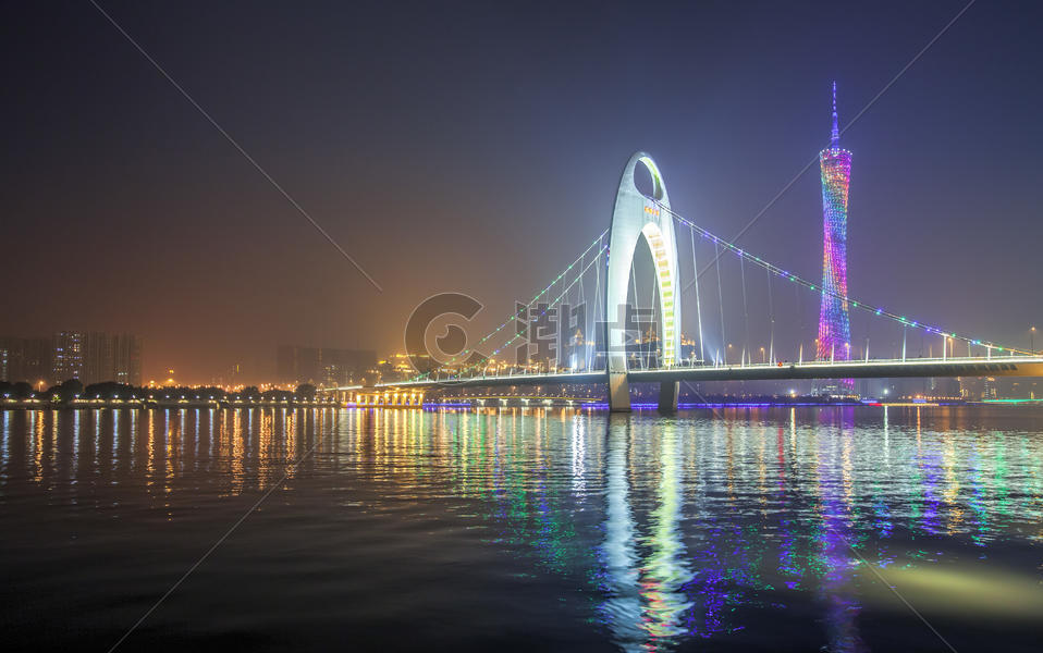 广州珠江夜景图片素材免费下载