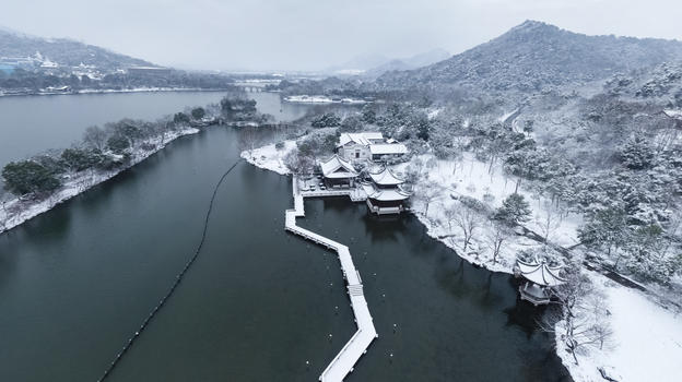 杭州雪景风光图片素材免费下载