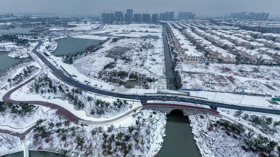 寒冷的杭州萧山湘湖景区图片素材免费下载