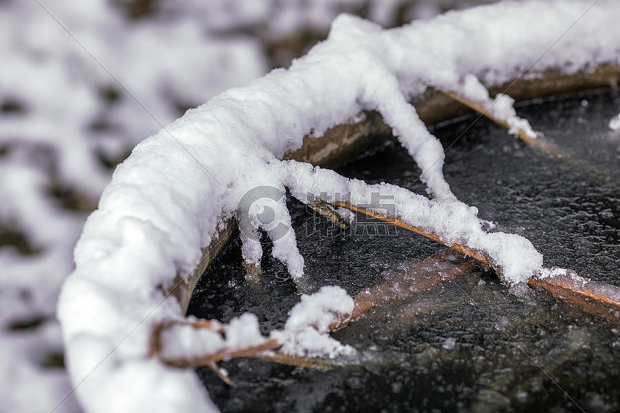 寒冬里的雪景图片素材免费下载