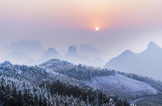 桂林雪景图片素材免费下载