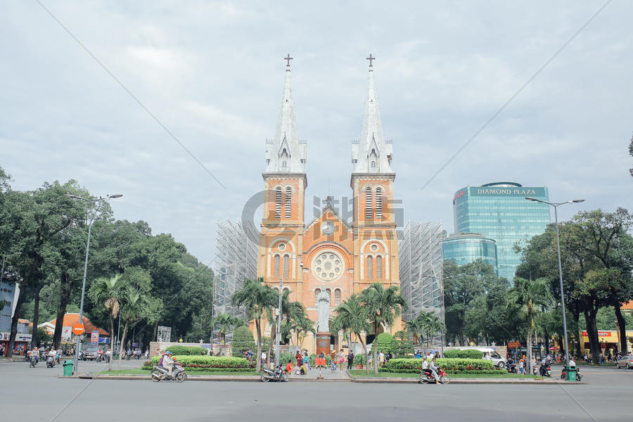 西贡的圣母玛利亚天主教堂图片素材免费下载