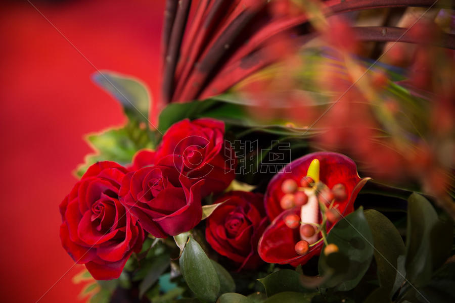 婚礼布置场景玫瑰花图片素材免费下载