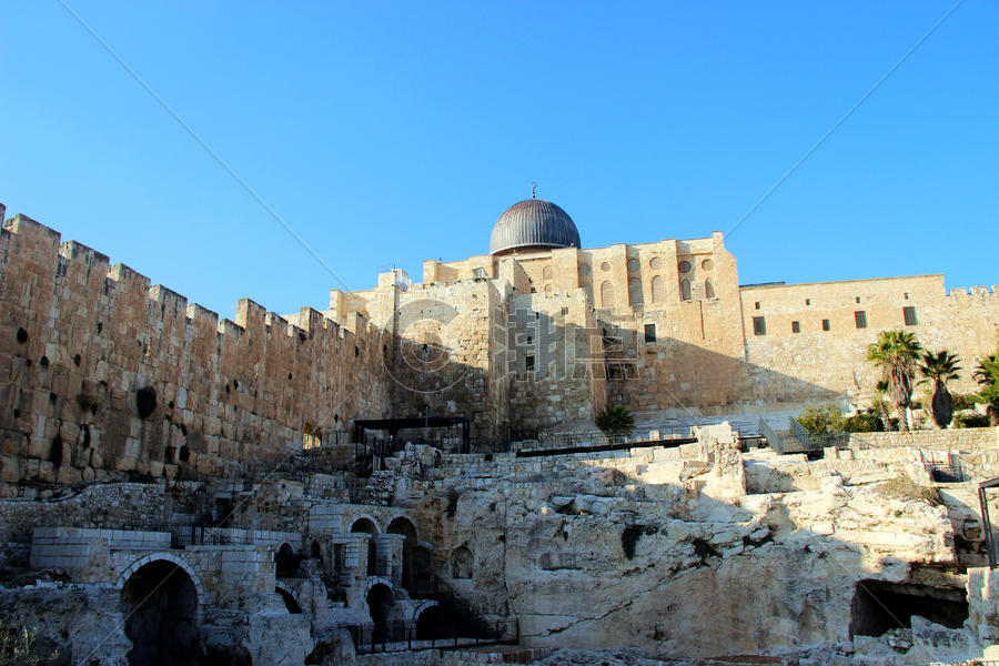 耶路撒冷的阿克萨清真寺图片素材免费下载
